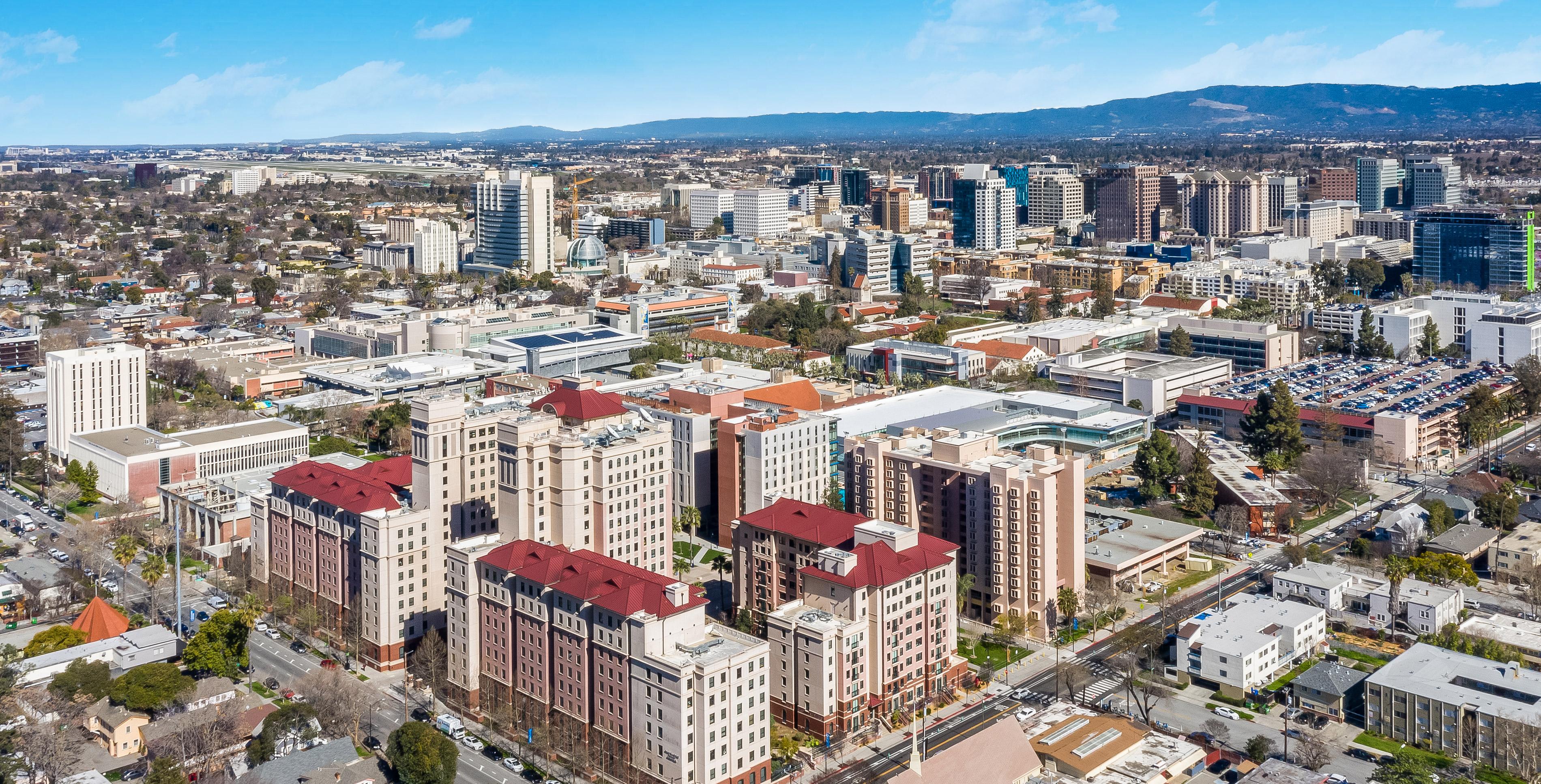 Aerial view of San Jose State