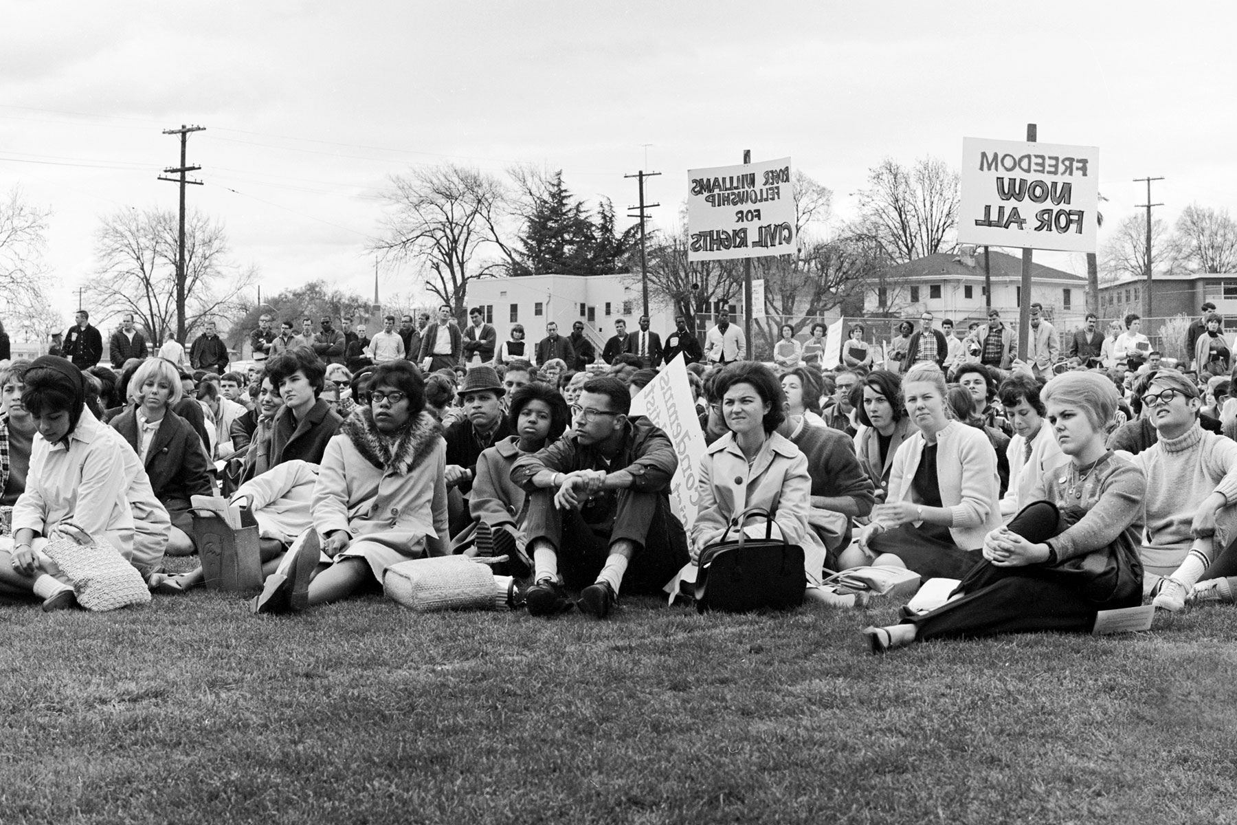 该校学生在1964年的自由抗议中.